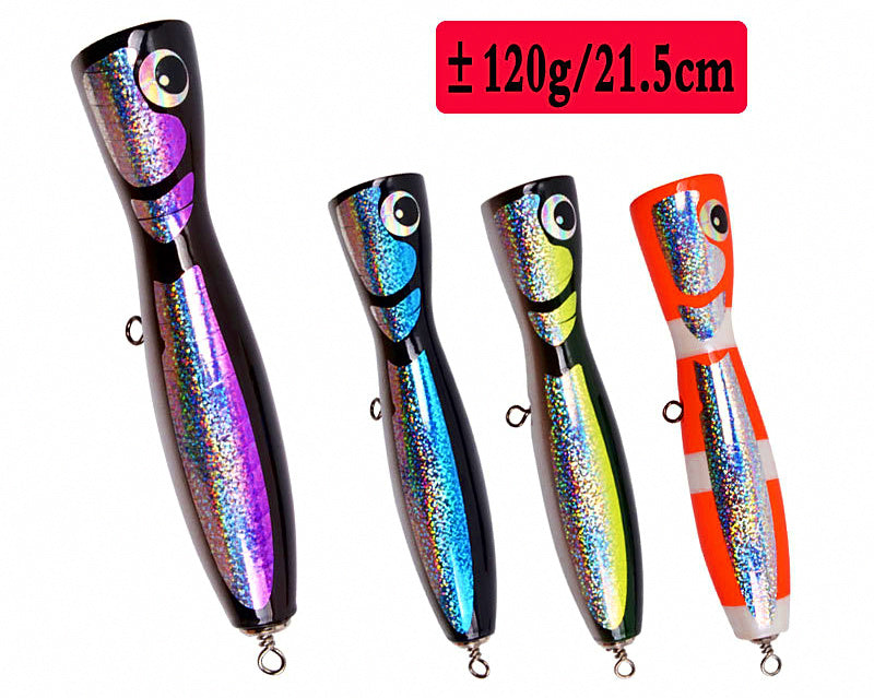 Wooden Popper Lure for GT & Tuna, 120 g (4.2 oz), 21.5 cm – product photo