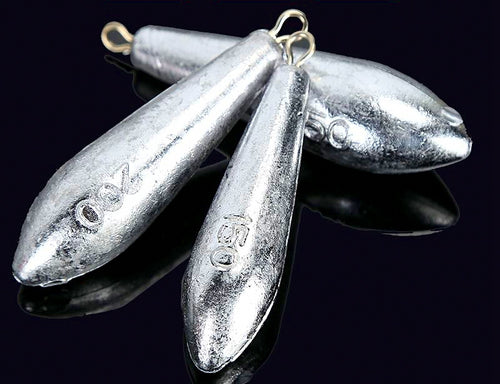 Lead Willow Leaf Sinker with Eye, 10–200 g (0.35–7 oz) – product photo