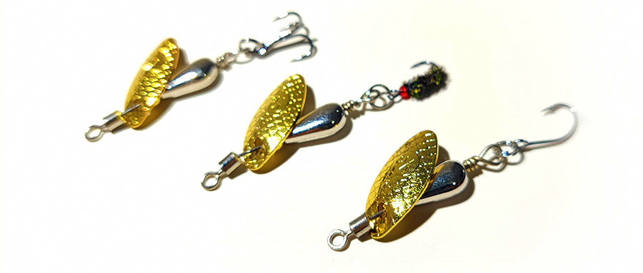 Compound Spinner Spoon Lure, 2.7 g & 4.7 g (0.1 & 0.17 oz) – product photo