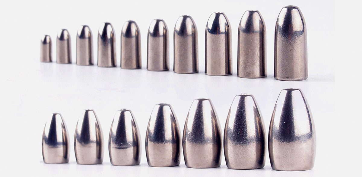 Tungsten Texas Rig Weights, Barrel & Straight, 0.06–1.98 oz – product photo