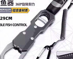 Rotating Fish Gripper with Scale, T-Handle, Stainless Steel – product photo