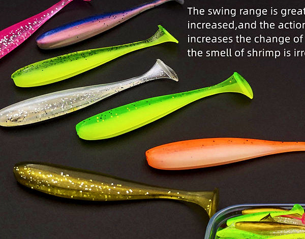 T-Tail Soft Plastic Swimbait, 6 or 7 cm (2.4/2.8 in), 50-Pack – product photo