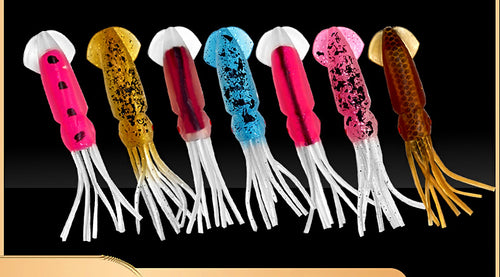 Soft Squid Lure, 12 cm (4.7 in), Hollow or Color Tube – product photo