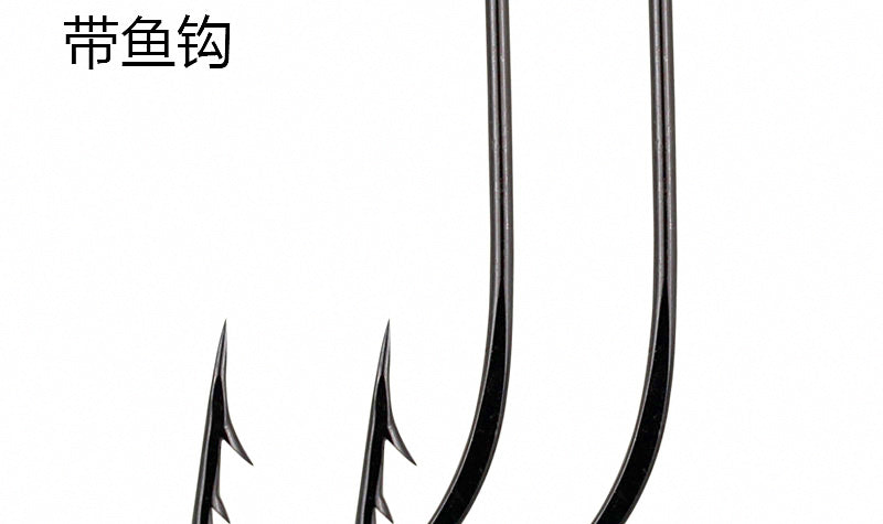 Double Barb Long Shank Hooks, 50 pcs, 3/0–5/0 – product photo