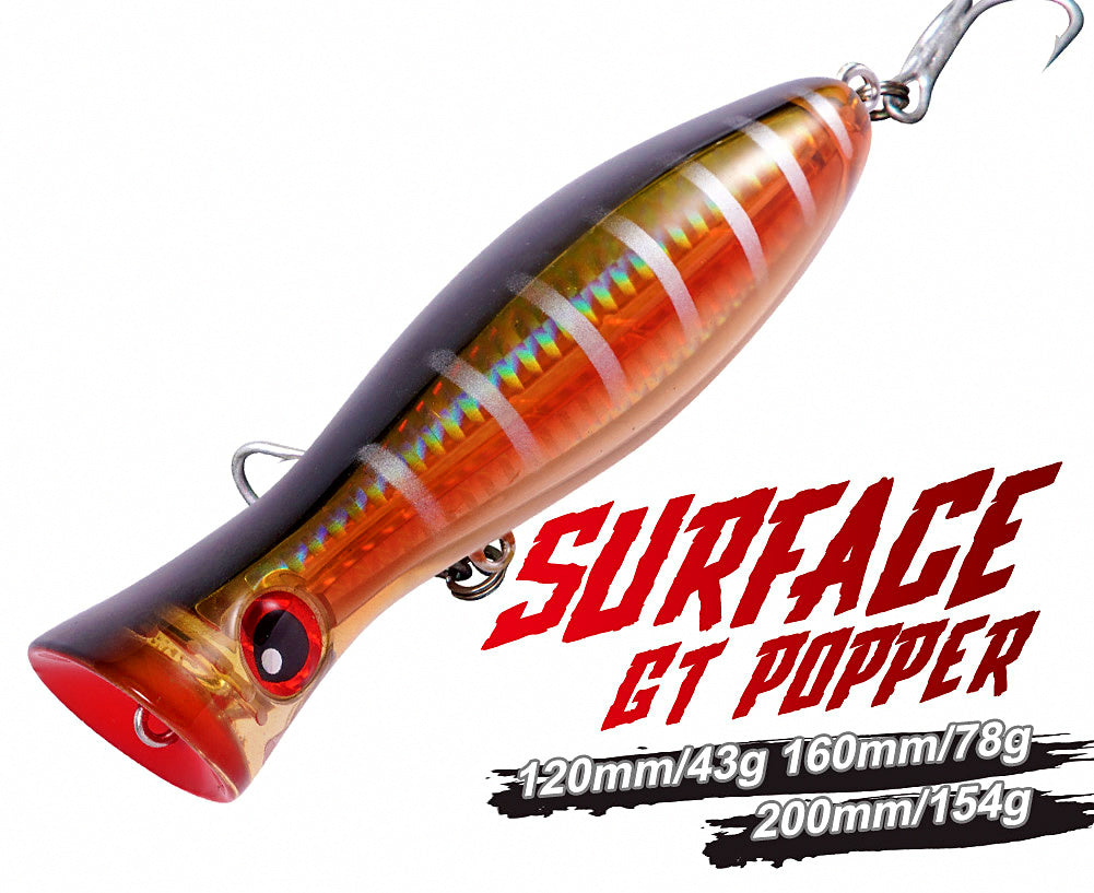 Popper Hard Bait for GT & Tuna, 43–156 g (1.5–5.5 oz) – product photo
