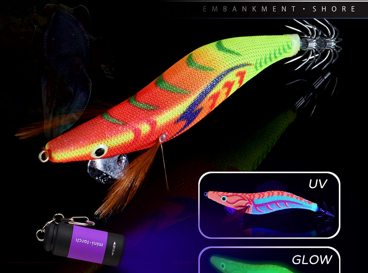Glow Squid Jig (Egi) with UV Rattle, 12.5–20.5 g (0.4–0.7 oz) – product photo