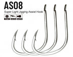 2X Strong Single Hooks, Barbed, High Carbon Steel, 10-Pack – product photo