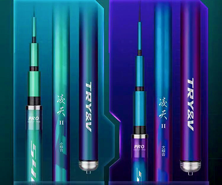 Telescopic Carbon Taiwan-Style Fishing Pole, 3.6–9 m (12–30 ft) – product photo