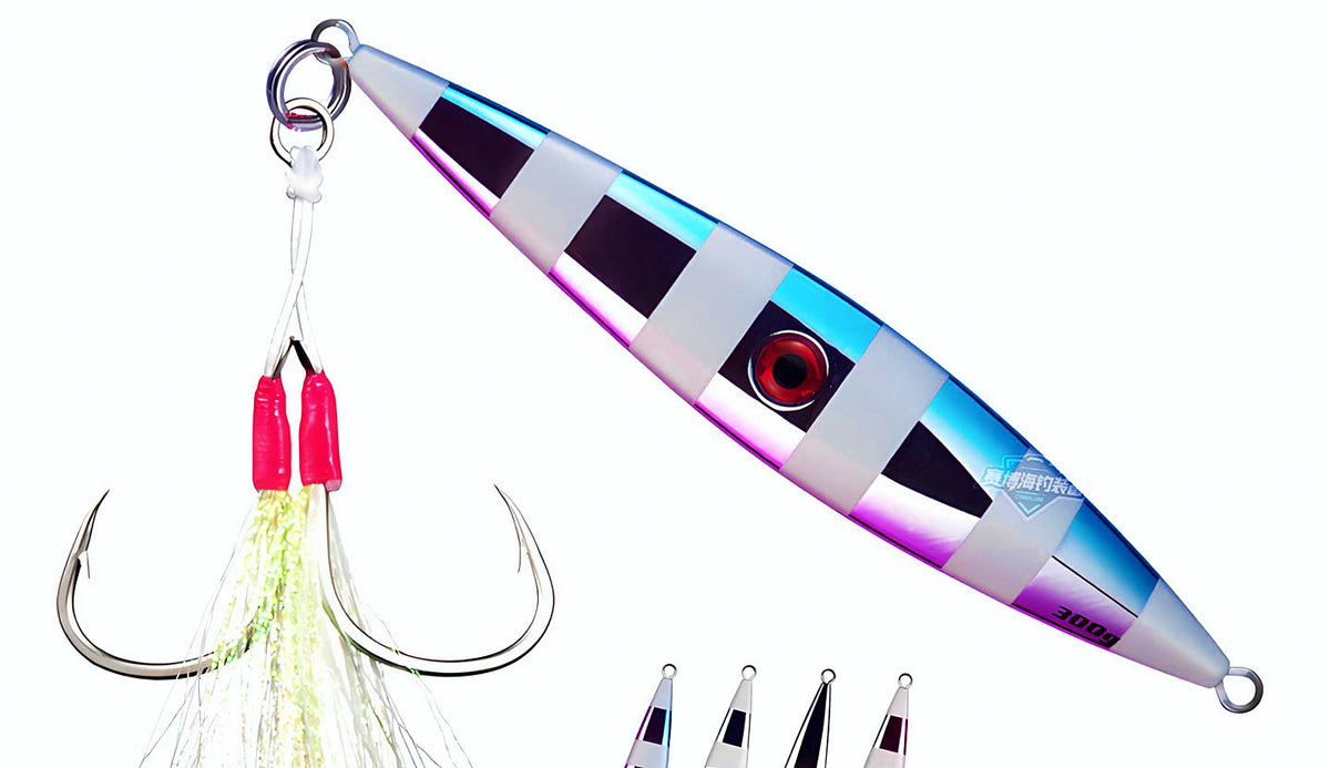 Iron Plate Metal Jig, Glow Stripe, 150–500 g (5.3–17.6 oz) – product photo