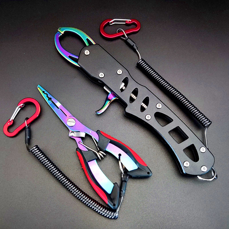 Aluminum Fish Gripper & Stainless Fishing Pliers Set – product photo