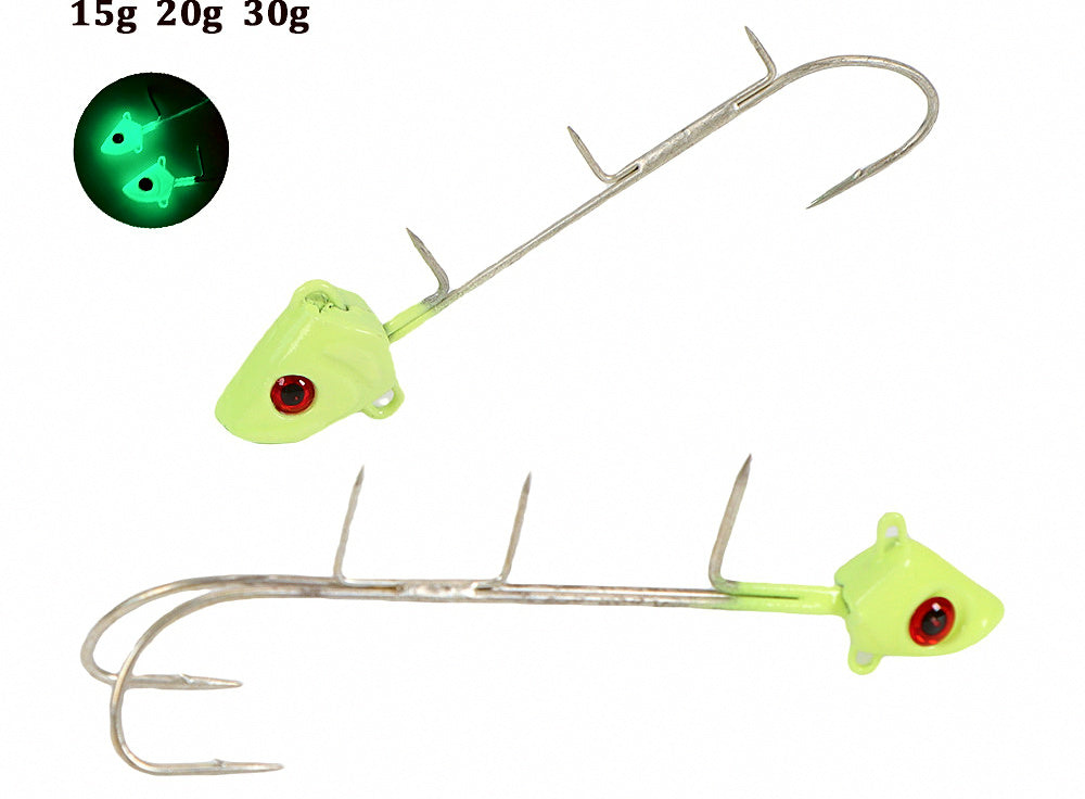 Glow Hairtail Jig, Single or Double Hook, 15-30 g (0.5-1.1 oz) – product photo