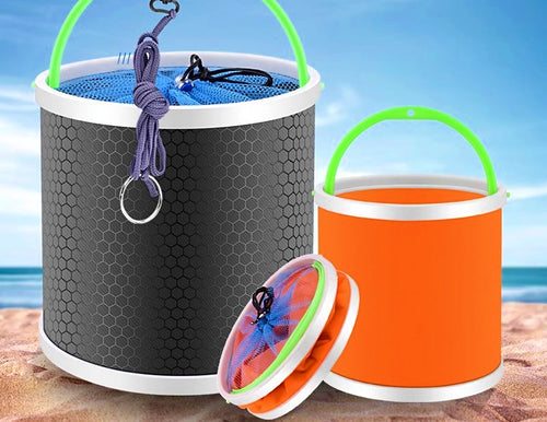 Collapsible Fishing Bucket, Oxford Cloth, 2–11 L (0.5–2.9 gal) – product photo