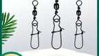 Black Barrel Swivel with Interlock Snap, Sizes 1–14 – product photo