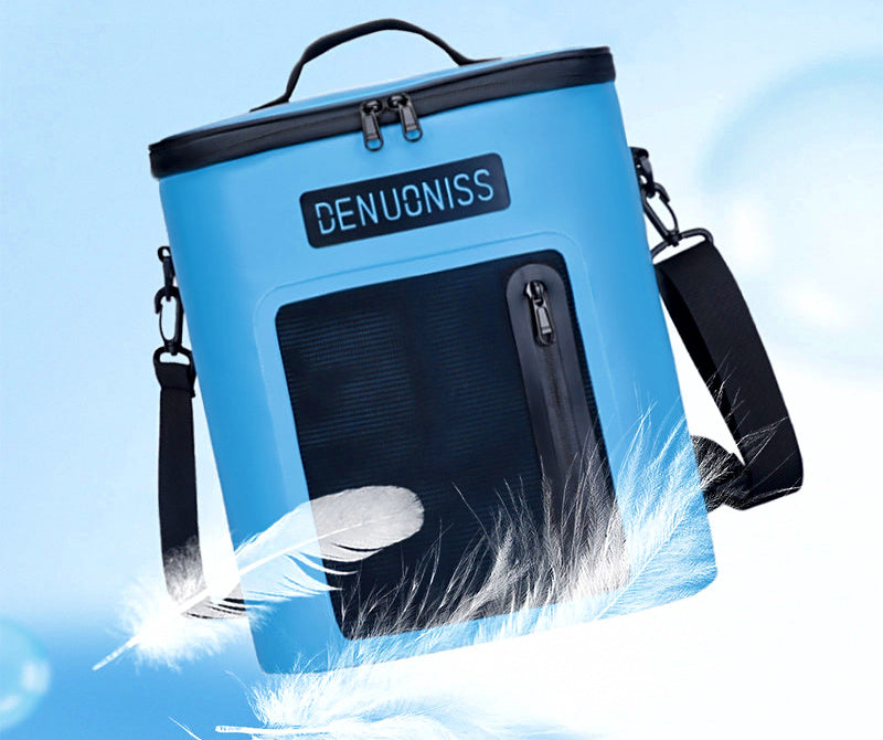 Round TPU Insulated Cooler Bag, Portable Fishing & Camping – product photo
