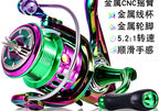 Long Cast Metal Spinning Reel, 14 Bearings, 5.2:1 – product photo