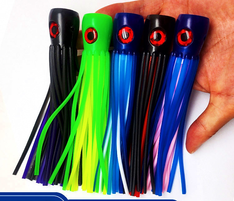 Soft Head Octopus Skirt Trolling Lure, 6 in or 8 in – product photo