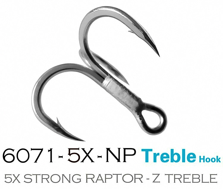 Barbed Treble Hooks for Saltwater Boat Fishing, Size 8 to 2/0 – product photo