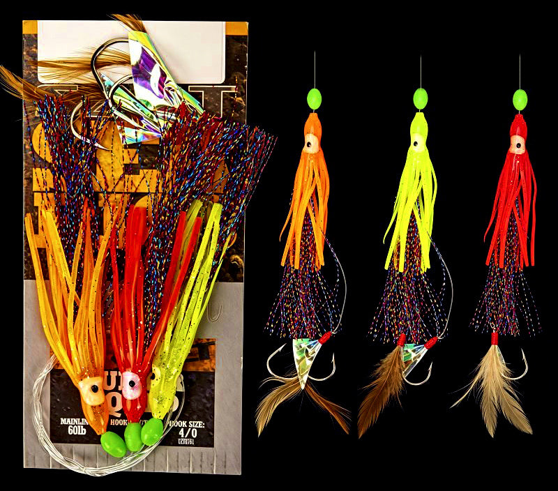 Squid Jig Hook Rig, Size 4/0 Barbed, Boat Fishing – product photo