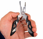 Stainless Steel Fishing Pliers with Braid Cutter, Split Ring – product photo