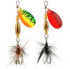 Treble Hook Spinner Spoon Lure, Teardrop or Bead Sinker