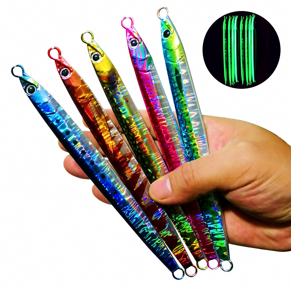 Fast Sinking Glow UV Metal Jig, 150–180 g (5.3–6.3 oz) – product photo