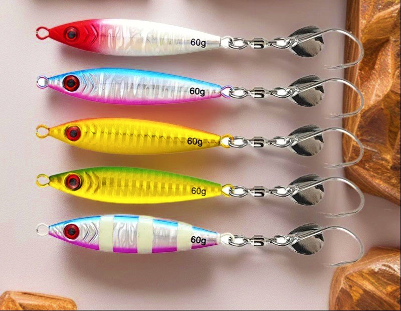 Glow Metal Jig with Spinner Blade, 30–60 g (1.1–2.1 oz) – product photo