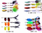 Spinner Spoon Lure with Feather Hook, 2.2–13 g (0.08–0.46 oz) – product photo