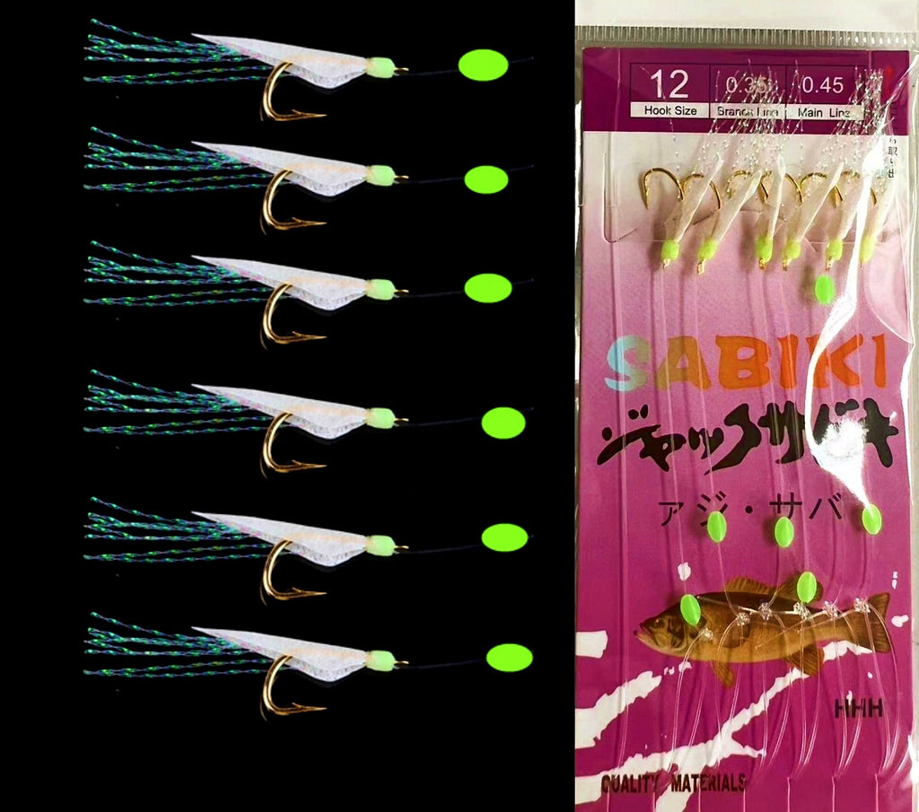 Fish Skin Sabiki Hooks, Barbed, Sizes 4–20 – product photo