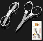 Folding Figure-8 Fishing Scissors for Line and Lead Sheet – product photo