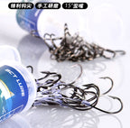 Pre-Tied Snelled Crooked Hooks, Sizes 8–26, Nylon Snell – product photo