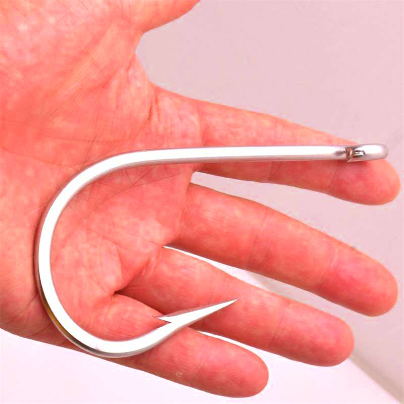Stainless Steel Shark & Tuna Hooks, 5-Pack, 2/0–13/0 – product photo