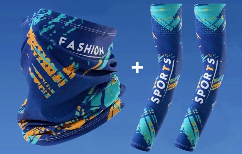Cooling Face Gaiter & Arm Sleeves, UPF 50+ Sun Protection – product photo