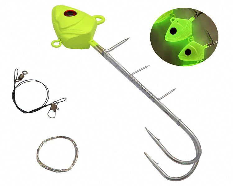 Glow Tenya Jig Head w/ Assist Hooks, 20–187 g (0.7–6.6 oz) – product photo