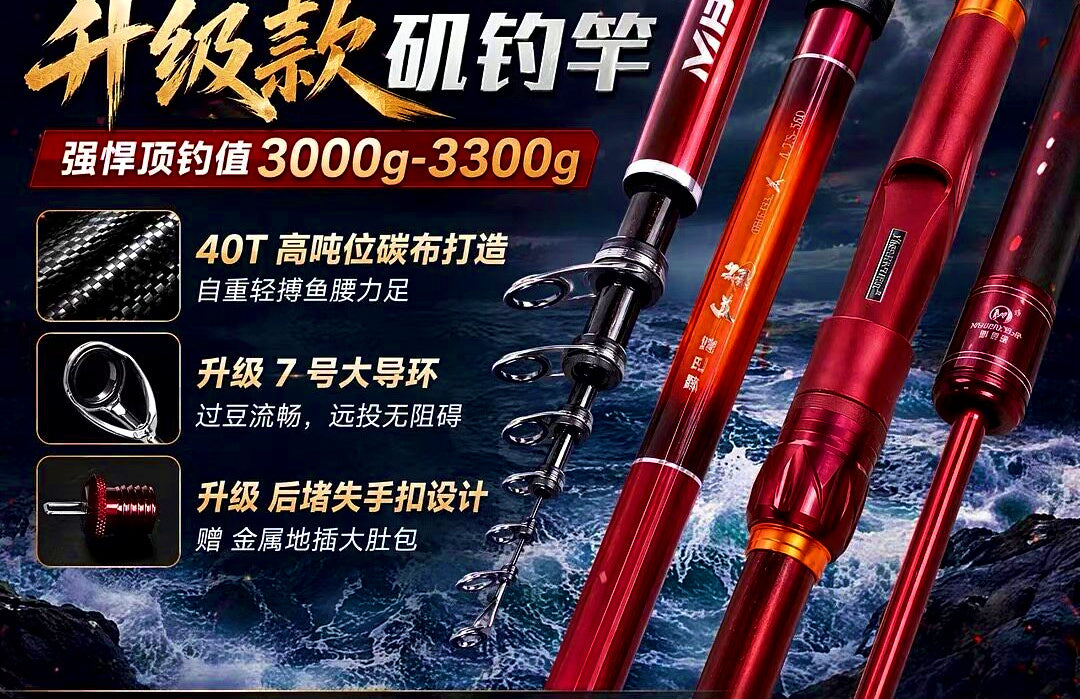 Carbon Float Fishing Rod Set, 3.6–4.5 m (11.8–14.8 ft) – product photo