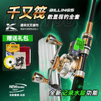 Raft Fishing Rod & Digital Reel Combo, 2-Piece Titanium Tip – product photo