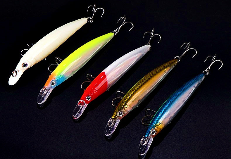 Floating Minnow Hard Bait Lure, Glow & Laser Colors – product photo