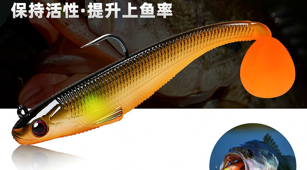 Weighted T-Tail Soft Swimbait, 6-Pack, 6–15 cm (2.4–5.9 in) – product photo