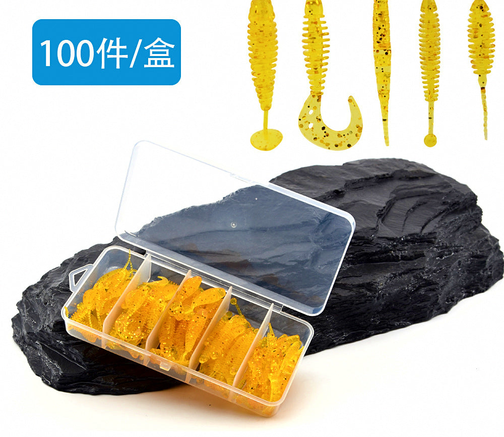 Micro Soft Bait Kit, Curly Tail and Threaded T-Tail Grubs – product photo
