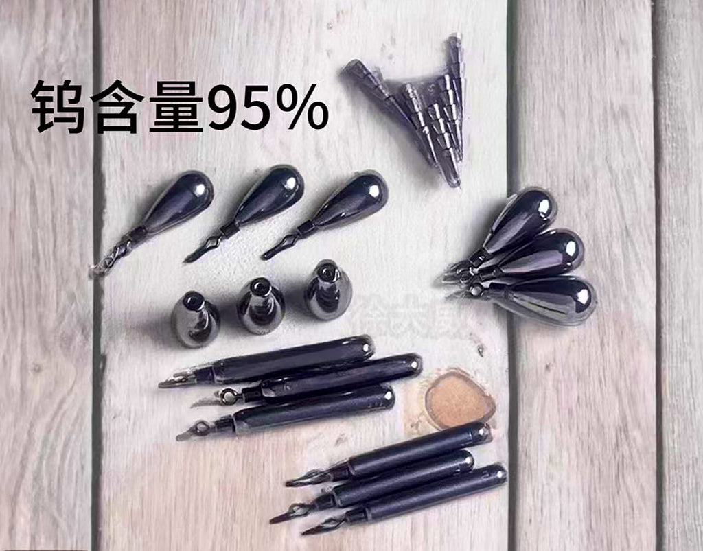 Tungsten Steel Sinkers: Bullet, Insert, Cylinder & Drop Shot Weights – product photo