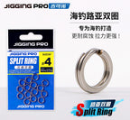 Flattened Stainless Steel Split Rings, Sizes #1–#6 – product photo