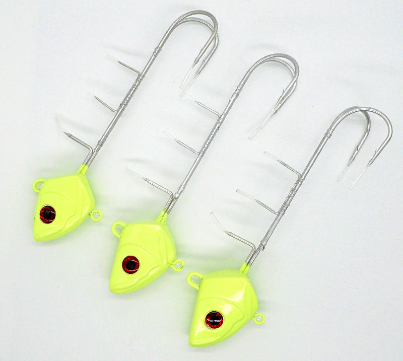 Glow Lead Head Jig, 2 Hooks, 113–225 g (4–7.9 oz) – product photo