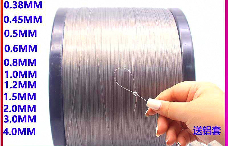 Coated 304 Stainless Steel Wire Rope Leader, 0.38–4 mm – product photo