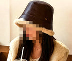 Women's Bucket Hat, Plush Brim, Windproof, Adjustable – product photo
