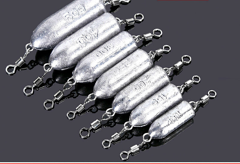 Bullet Lead Sinker with Double Swivels, 3.5–88 oz (100–2500 g) – product photo