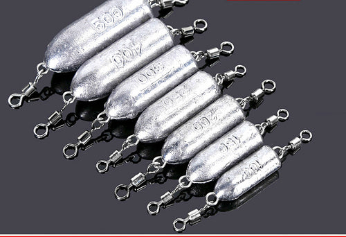 Bullet Lead Sinker with Double Swivels, 3.5–88 oz (100–2500 g) – product photo