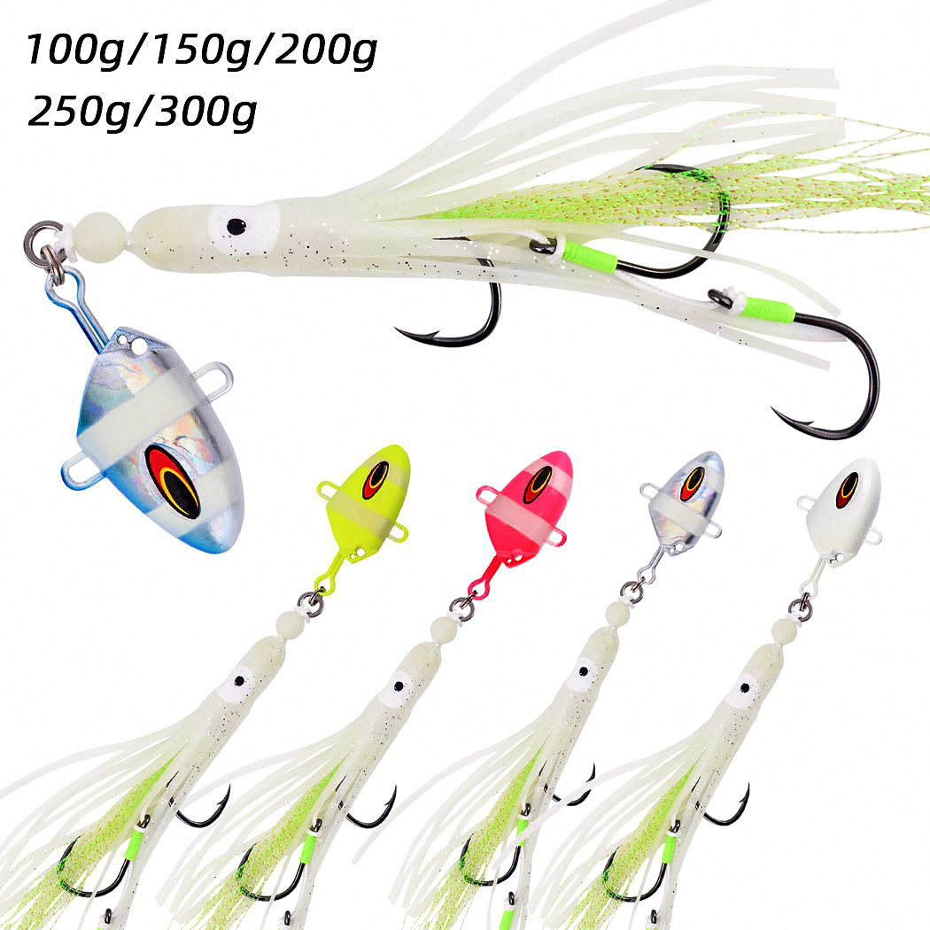 Slow Pitch Jig with Treble Hooks, 100–300 g (3.5–10.6 oz) – product photo