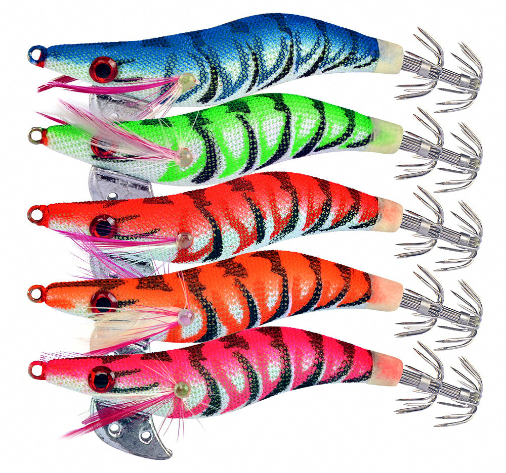 Wood Shrimp Squid Jig, 8 cm (3.1 in) 7.6 g (0.27 oz) Sinking – product photo