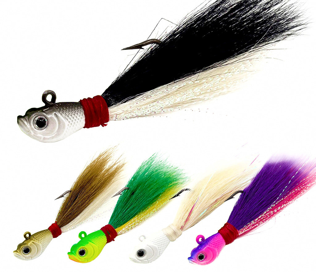 Bucktail Feather Jig, 7–56 g (0.25–2 oz), 5-Pack – product photo