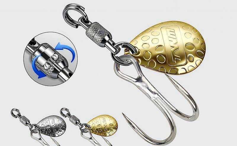 Sequin Chicken Claw Hook, Size 1–2/0, Gold or Silver – product photo