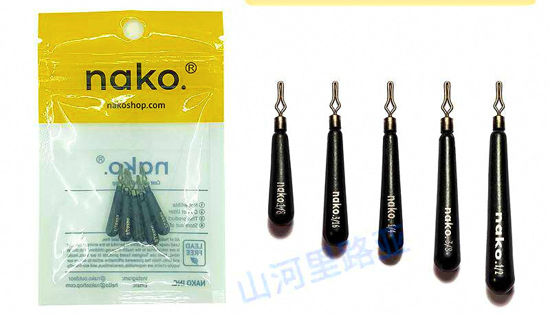 Tungsten Baseball Sinkers, 1/8–3/8 oz (3.5–10.5 g), 5-Pack – product photo